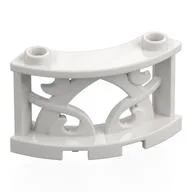 Fence Decorative 3 x 3 x 2 Quarter Round with 2 Studs, White