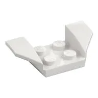 Mudguard 2 x 4 with 2 x 2 Studs and Flared Wings, White