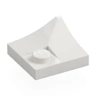 Plate Special 2 x 2 with Double Inverted Curve, 1 Stud, White