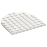 Plate 8 x 8 with Rounded End, White