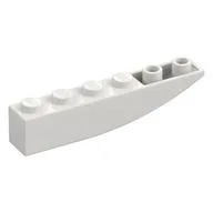 Brick Curved Inverted 6 x 1, White