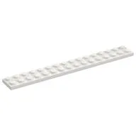 Plate 2 x 16, White