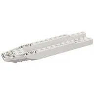 Brick Wedged, Sloped Inverted 16 x 4 x 1 1/3 Cockpit, White