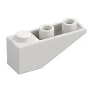 Brick Sloped Inverted 33° 3 x 1 with Internal Stopper and No Front Stud Connection, White