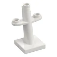 Boat, Mast 2 x 2 x 3 Inclined with Stud on Top and Two Sides, White