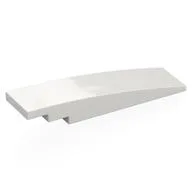 Brick Curved 8 x 2 No Studs, White