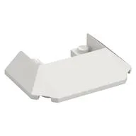 Brick Wedged, Sloped 45° 6 x 4 Double / 33°, 9 Bottom Tubes [Train Roof], White