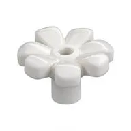Plant, Flower, Minifig Accessory with 7 Thick Petals and Pin, Center Ring, White