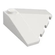 Brick Wedged, Sloped 18° 4 x 4 Corner, White