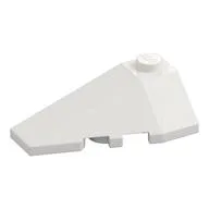 Brick Wedged, Sloped 4 x 2 Triple Left, White