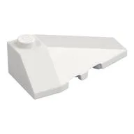 Brick Wedged, Sloped 4 x 2 Triple Right, White