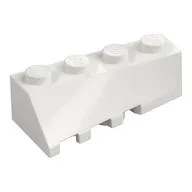 Brick Wedged, Sloped 45° 4 x 2 Right, White