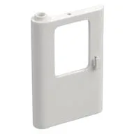 Door 1 x 4 x 5 Train Left - Thick Support Bottom, White