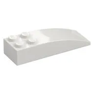 Brick Curved 6 x 2, White