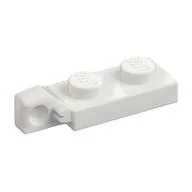 Hinge Plate 1 x 2 Locking with 1 Finger On End, without Groove, White