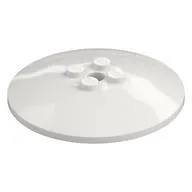 Dish 6 x 6 Inverted (Radar) with Solid Studs, White