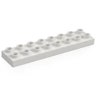 Duplo Plate 2 x 8, White