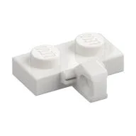 Hinge Plate 1 x 2 Locking with 1 Finger on Side, without Groove, White
