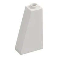 Brick Sloped 75° 2 x 1 x 3 with Hollow Stud, White
