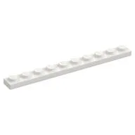 Plate 1 x 10, White