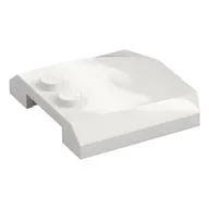 Brick Wedged, Curved Triple 4 x 4 x 2/3, 2 Studs, White
