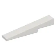 Brick Sloped 1 x 6 x 1 with 1 x 2 x 1/3 Cutout, White