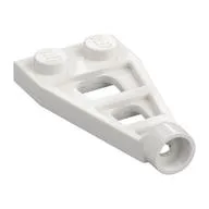 Plate Special 1 x 2 with Long Stud Receptacle (Space Wing), White