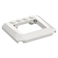 Brick Wedged, Curved Triple 4 x 4 x 2/3 with 4 Studs, 4 x 3 Cutout, White