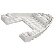 Boat Hull Section, Brick 10 x 12 x 1 with 4 x 6 Cutout, White