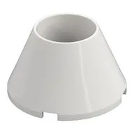 Cone 4 x 4 x 2 Hollow No Studs, White