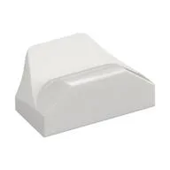 Brick Wedged, Curved 1 x 2 x 2/3 No Studs, Wing End, White