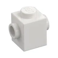 Brick Special 1 x 1 with Studs on 2 Sides, White