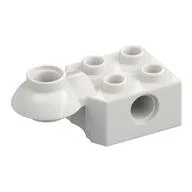 Technic Brick Special 2 x 2 with Pin Hole, Rotation Joint Ball Half [Horizontal Top], White