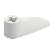 Technic Tooth 1 x 3 with Axle Hole [Hollow Underside], White