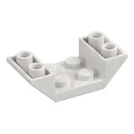 Brick Sloped Inverted 45° 4 x 2 Double with 2 x 2 Recessed, White