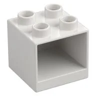Duplo Cabinet 2 x 2 x 1.5, White