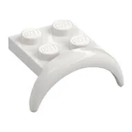 Wheel Arch, Mudguard 2 x 3 x 1 1/3 with 2 x 2 Plate, White