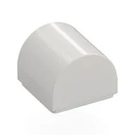 Brick Curved 1 x 1 x 2/3 Double Curved Top, No Studs, White