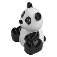 Duplo Animal Bear, Sitting, Panda Print, White
