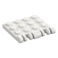 Hinge Plate 3 x 4 Locking Dual 2 Finger, 7 teeth, White