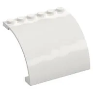 Panel 6 x 5 x 3 1/3 Curved Top, White