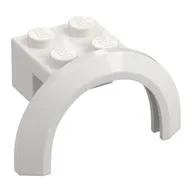 Wheel Arch, Mudguard 4 x 2 1/2 x 2 with 2 x 2 Plate, White