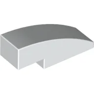 Brick Curved 3 x 1 No Studs, White