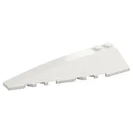 Brick Wedged, Curved 10 x 3 Left, White