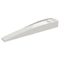 Brick Wedged, Curved 10 x 3 Right, White