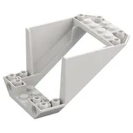 Aircraft Fuselage Straight Aft Section 6 x 8 x 4 with Opening, White