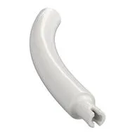 Animal Body Part / Plant, Tail / Neck / Branch / Trunk, Middle Section with Pin, Square Pin Hole, White