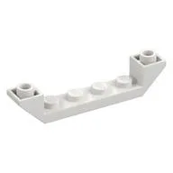 Brick Sloped Inverted 45° 6 x 1 Double with 1 x 4 Recessed, White