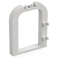 Door Frame 1 x 6 x 6 1/3 with Rounded Top, Clips, White