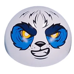 Windscreen 6 x 6 x 3 Dome with Dual 2 Fingers with Panda, Blue Eyeshadow, Dark Blue Eyebrows Print, White